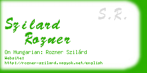 szilard rozner business card