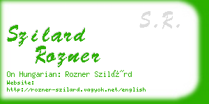 szilard rozner business card